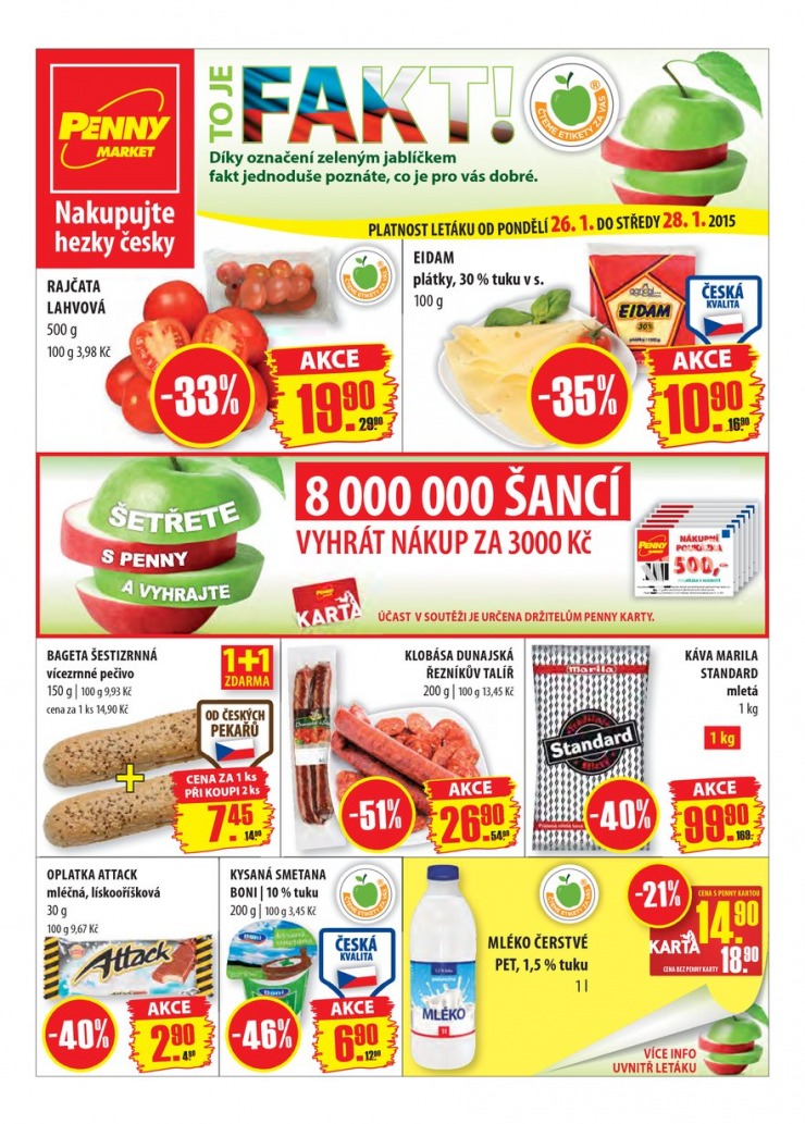 leták Penny Aktuální nabídka od 26.1.2015 strana 1 leták Penny Aktuální nabídka od 26.1.2015 strana 1