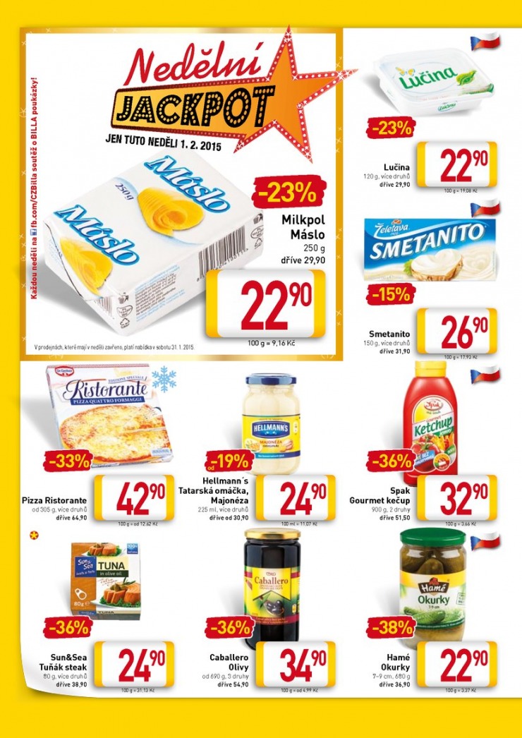 leták Billa velký od 28.1.2015 strana 1 leták Billa velký od 28.1.2015 strana 1