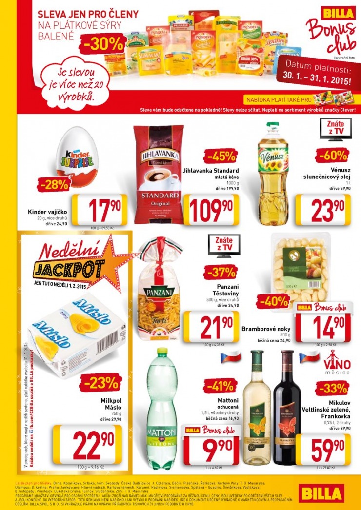 leták Billa malý od 28.1.2015 strana 1 leták Billa malý od 28.1.2015 strana 1