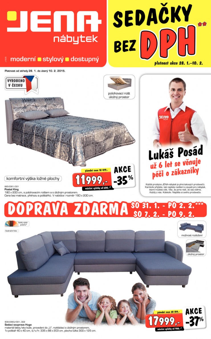 leták Jena nábytek Aktuální leták od 28.1.2015 strana 1 leták Jena nábytek Aktuální leták od 28.1.2015 strana 1