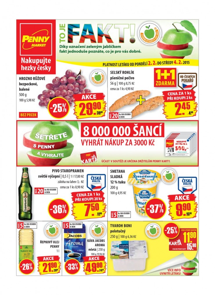 leták Penny Aktuální nabídka od 2.2.2015 strana 1 leták Penny Aktuální nabídka od 2.2.2015 strana 1