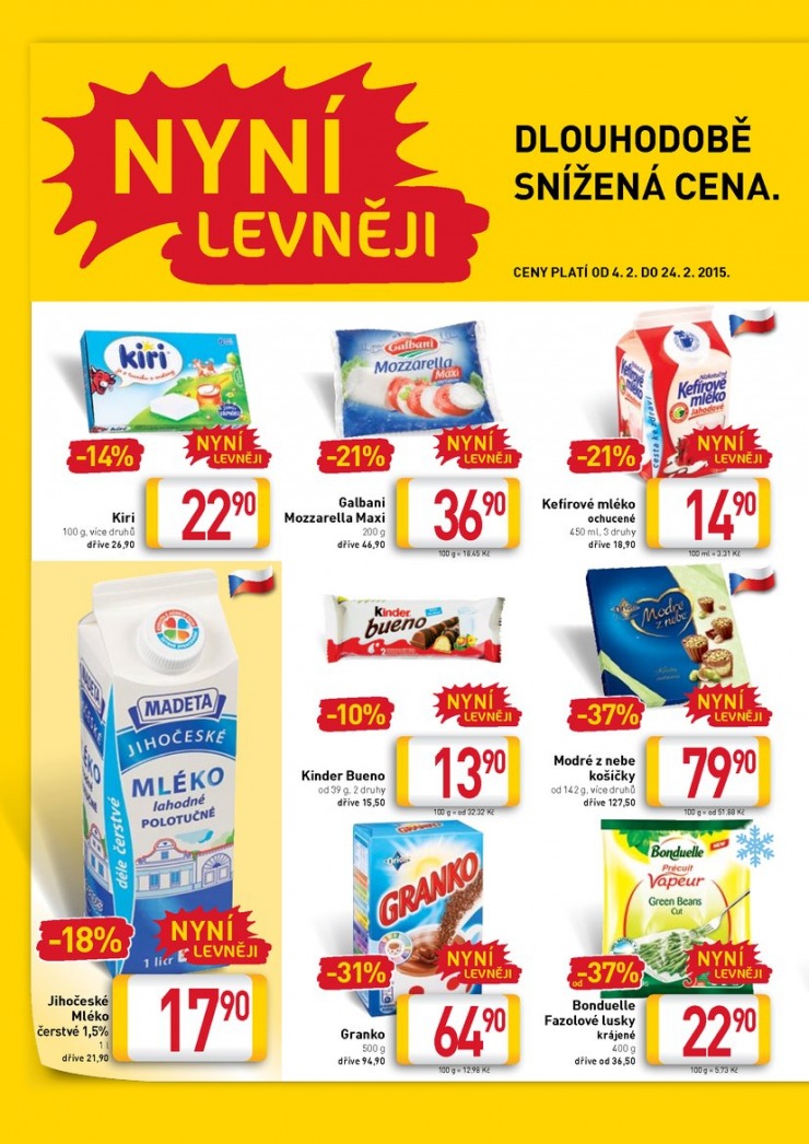 leták Billa velký od 4.2.2015 strana 1 leták Billa velký od 4.2.2015 strana 1