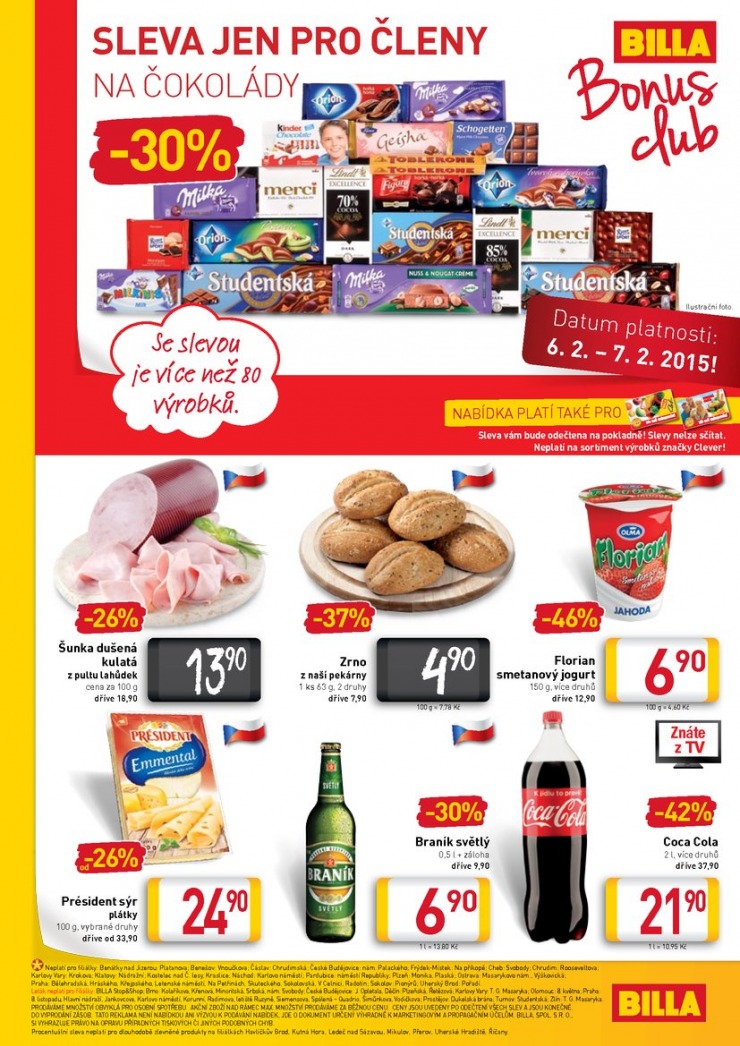 leták Billa velký od 4.2.2015 strana 1 leták Billa velký od 4.2.2015 strana 1