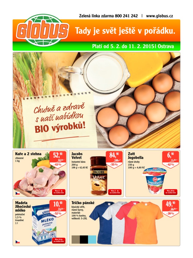 leták Globus Naše noviny od 5.2.2015 strana 1