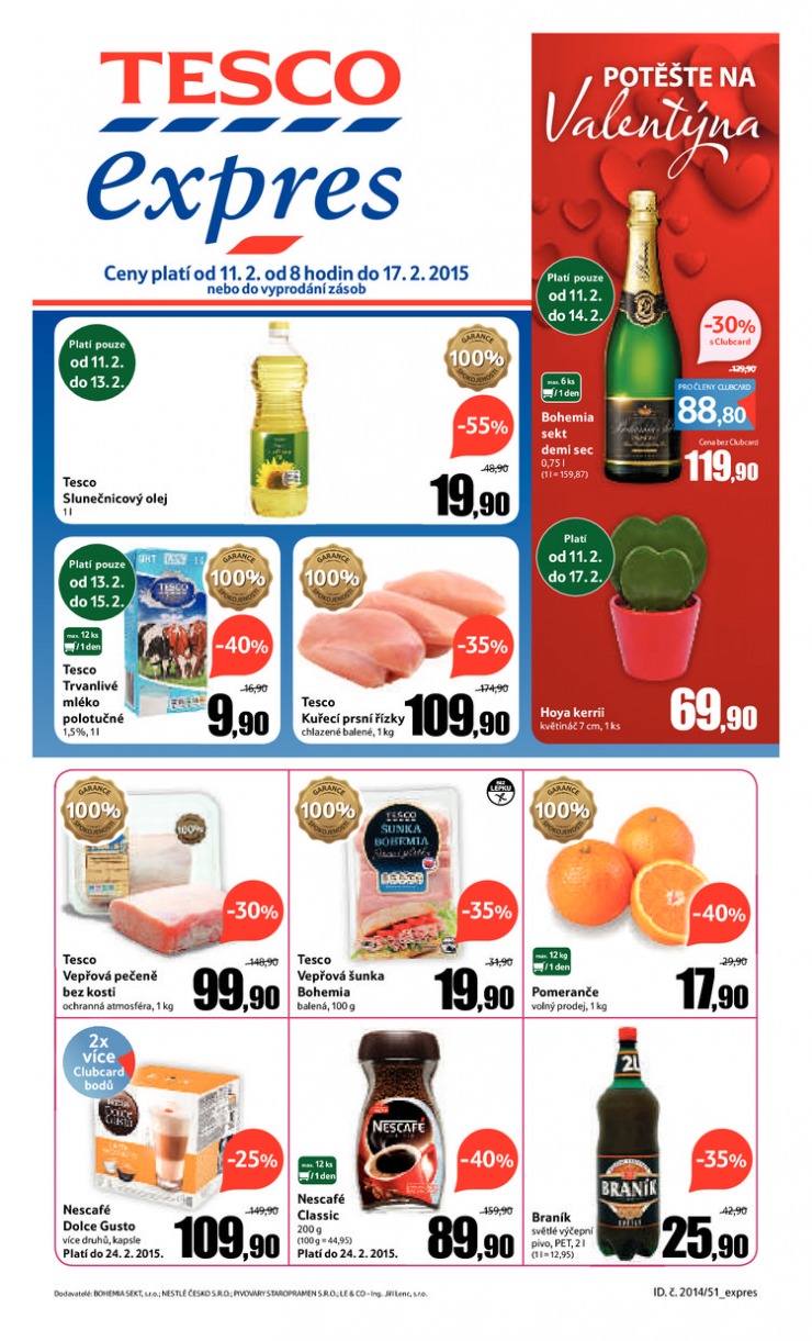 letk Tesco Expres obchody od 11.2.2015 strana 1