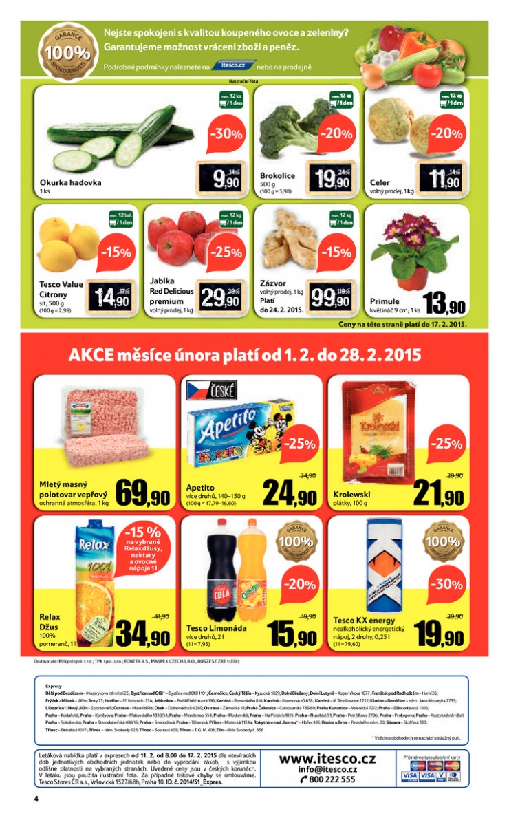 leták Tesco Expres obchody od 11.2.2015 strana 1 leták Tesco Expres obchody od 11.2.2015 strana 1