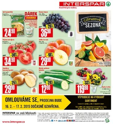 leták Interspar Akční nabídka od 11.2.2015 strana 1 leták Interspar Akční nabídka od 11.2.2015 strana 1