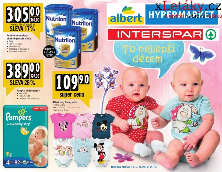 leták Albert Hypermarket - Baby akční leták strana 1