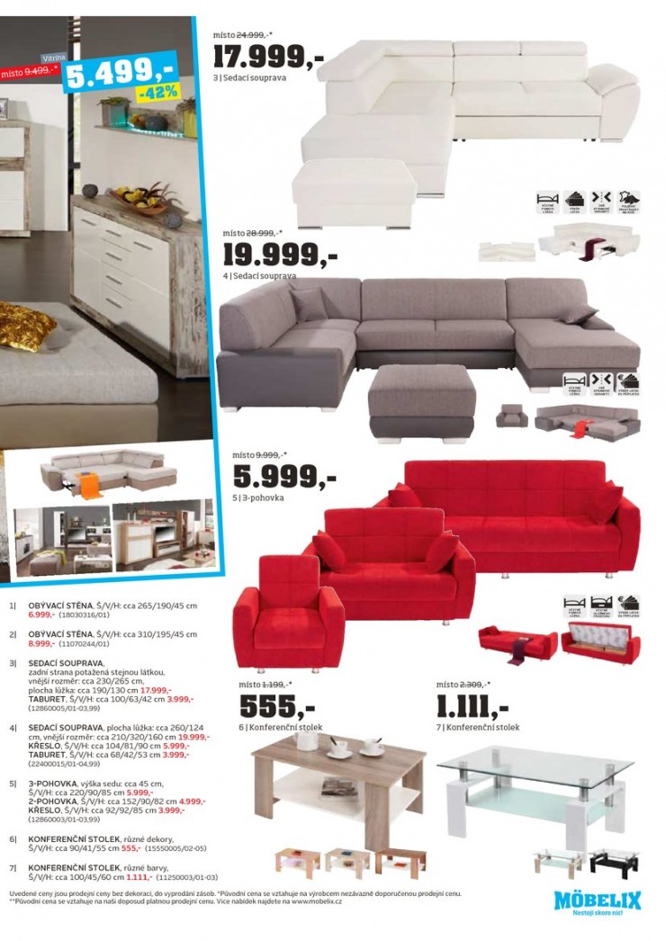 let�k Mobelix Aktu�ln� prospekt od 16.2.2015 strana 1