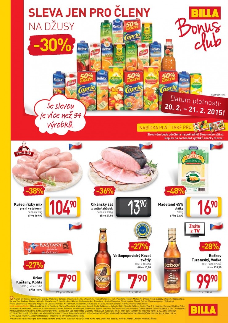 leták Billa velký od 18.2.2015 strana 1 leták Billa velký od 18.2.2015 strana 1