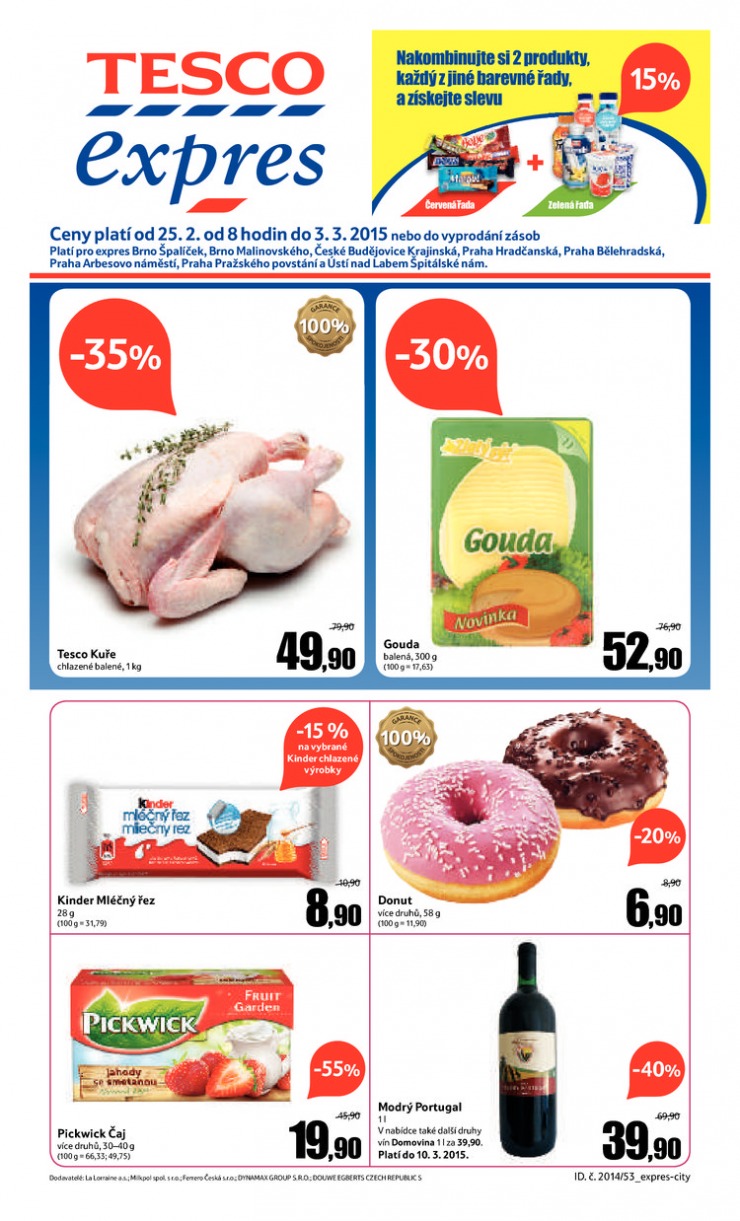 letk Tesco Expres obchody od 25.2.2015 strana 1