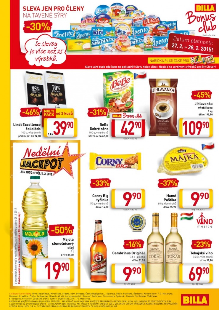 leták Billa malý od 25.2.2015 strana 1 leták Billa malý od 25.2.2015 strana 1