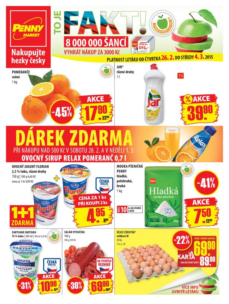 leták Penny Aktuální nabídka od 26.2.2015 strana 1 leták Penny Aktuální nabídka od 26.2.2015 strana 1