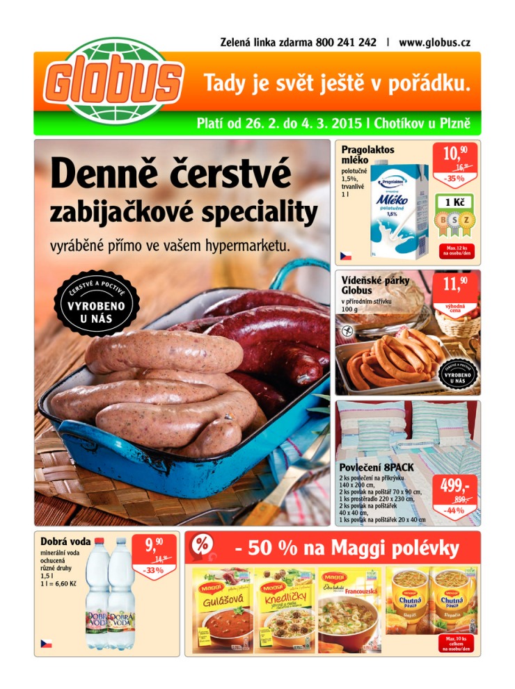leták Globus Naše noviny od 26.2.2015 strana 1 leták Globus Naše noviny od 26.2.2015 strana 1