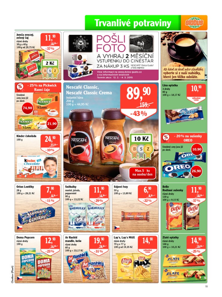 leták Globus Naše noviny od 26.2.2015 strana 1 leták Globus Naše noviny od 26.2.2015 strana 1