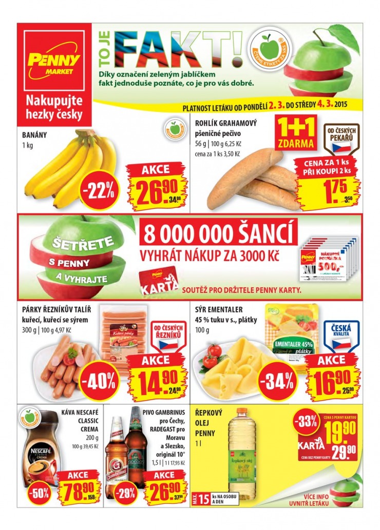 leták Penny Aktuální nabídka od 2.3.2015 strana 1 leták Penny Aktuální nabídka od 2.3.2015 strana 1