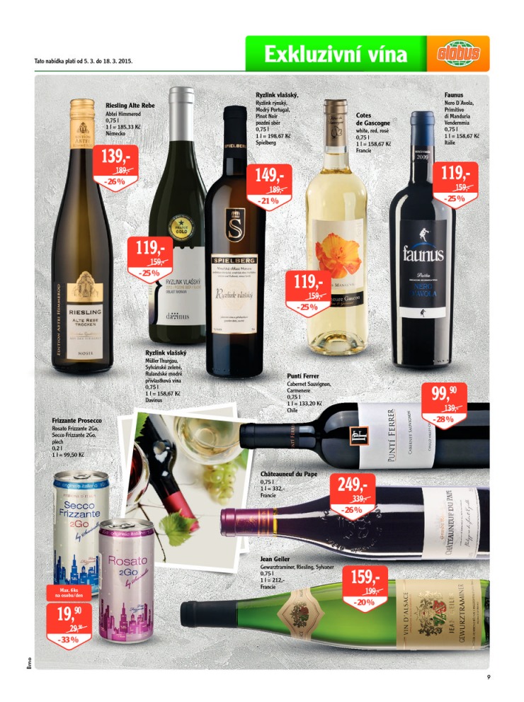 leták Globus Naše noviny od 5.3.2015  strana 1 leták Globus Naše noviny od 5.3.2015 strana 1