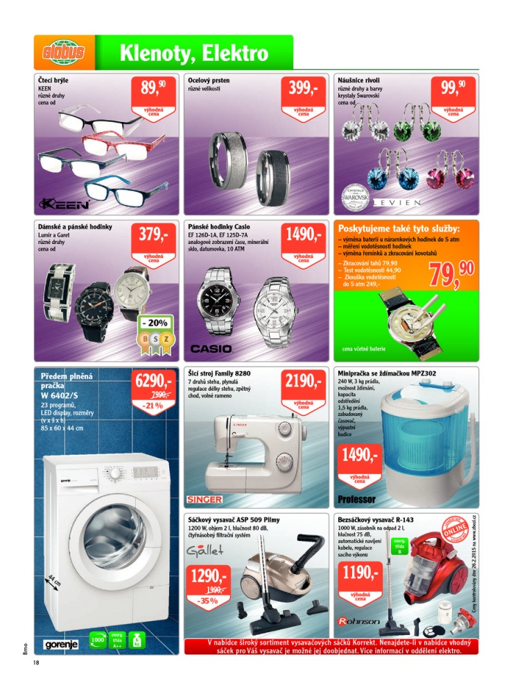 leták Globus Naše noviny od 5.3.2015  strana 1 leták Globus Naše noviny od 5.3.2015 strana 1