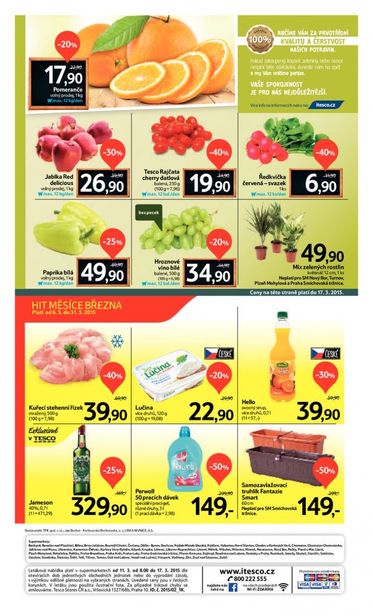 leták Tesco supermarkety od 11.3.2015 strana 1 leták Tesco supermarkety od 11.3.2015 strana 1