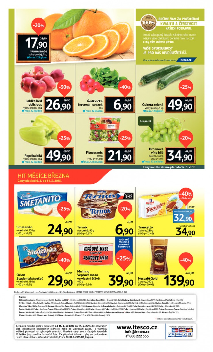 leták Tesco Expres obchody od 11.3.2015 strana 1 leták Tesco Expres obchody od 11.3.2015 strana 1