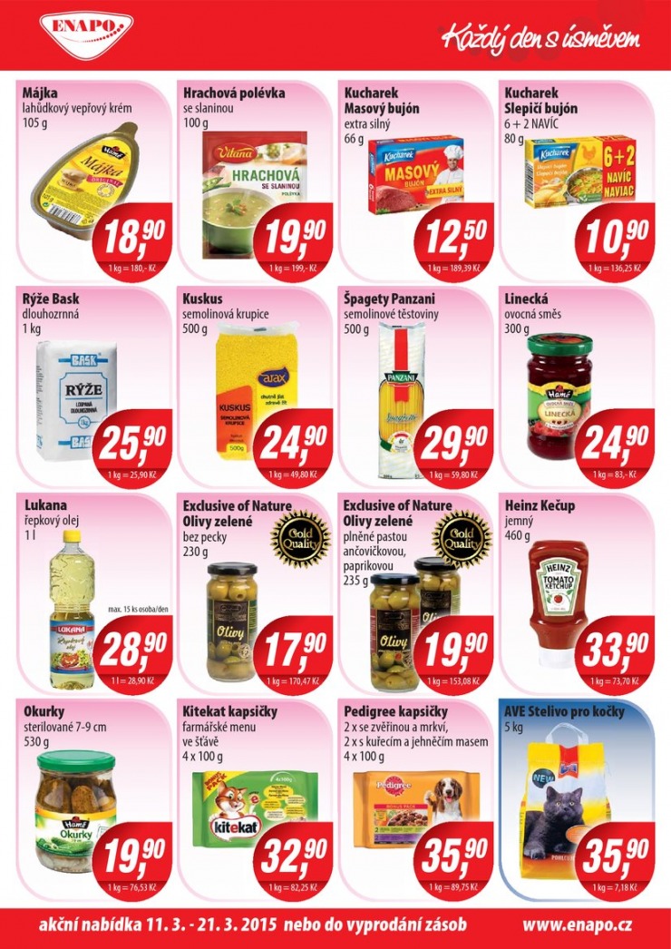 leták Enapo Akční leták od 11.3.2015 strana 1 leták Enapo Akční leták od 11.3.2015 strana 1
