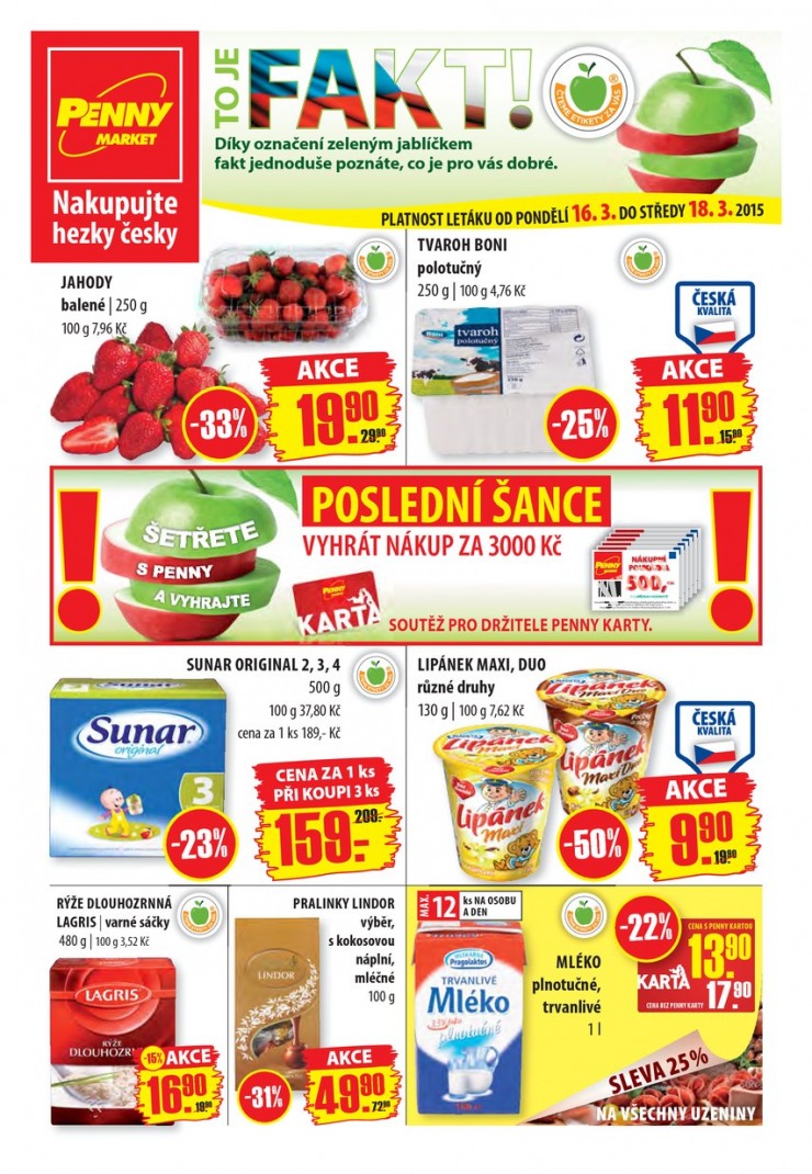 leták Penny Aktuální nabídka od 16.3.2015 strana 1 leták Penny Aktuální nabídka od 16.3.2015 strana 1