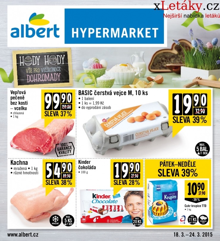 leták Albert Hypermarket akční leták strana 1