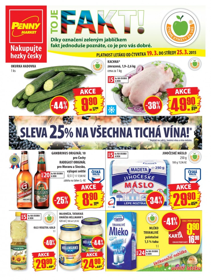 leták Penny Aktuální nabídka od 19.3.2015 strana 1 leták Penny Aktuální nabídka od 19.3.2015 strana 1