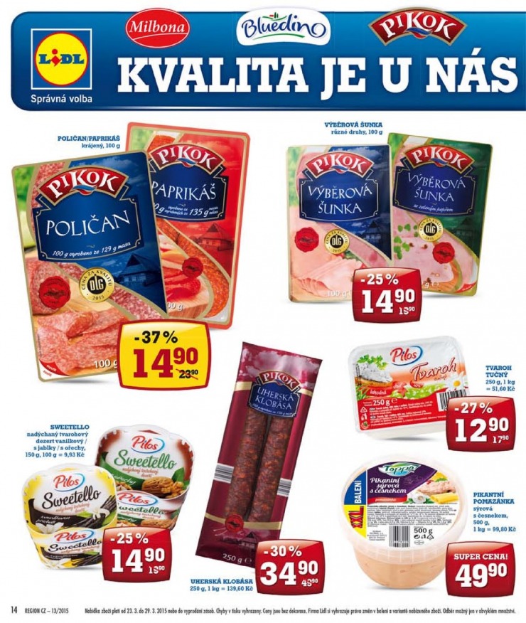 leták Lidl Akční nabídka od 23.3.2015 strana 1 leták Lidl Akční nabídka od 23.3.2015 strana 1