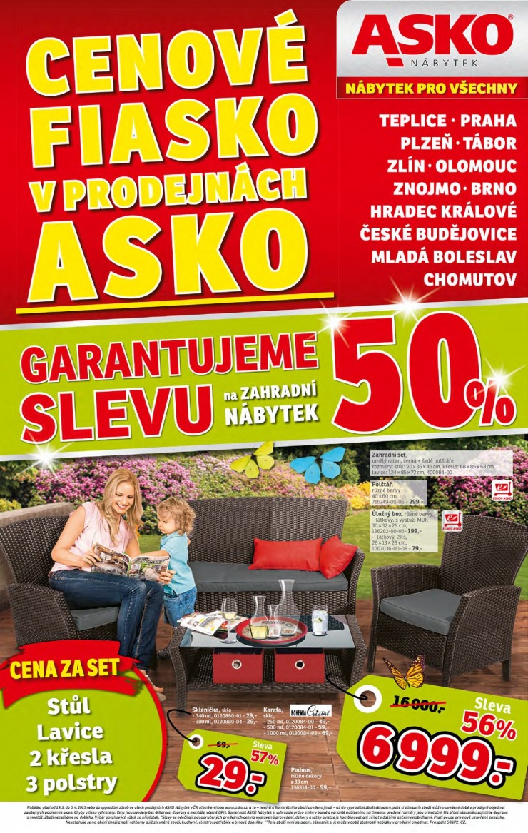leták Asko nábytek Brno, Zlín, Znojmo, Olomouc od 19.3.2015 strana 1