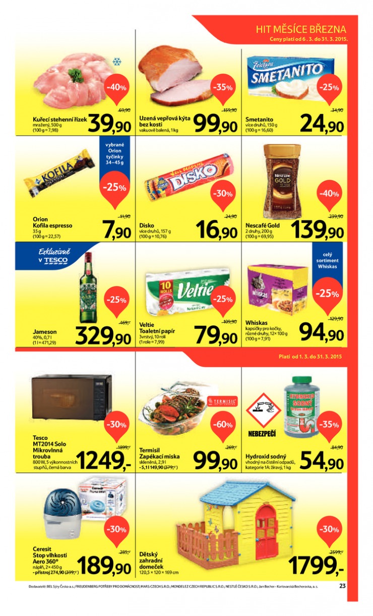 leták Tesco velké hypermarkety od 25.3.2015 strana 1 leták Tesco velké hypermarkety od 25.3.2015 strana 1