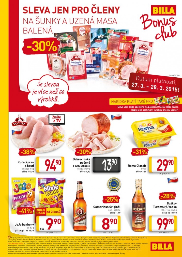 leták Billa velký od 25.3.2015 strana 1 leták Billa velký od 25.3.2015 strana 1