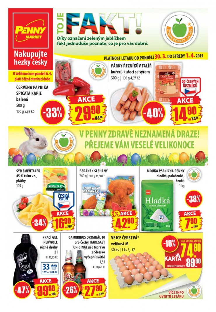 leták Penny Aktuální nabídka od 30.3.2015 strana 1 leták Penny Aktuální nabídka od 30.3.2015 strana 1