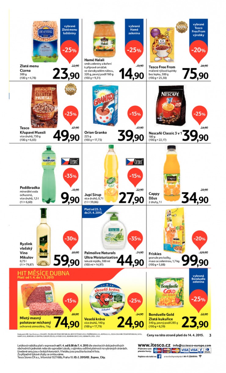 leták Tesco Expres obchody od 1.4.2015 strana 1 leták Tesco Expres obchody od 1.4.2015 strana 1