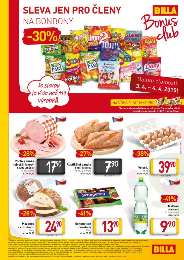leták Billa velký od 1.4.2015 strana 1 leták Billa velký od 1.4.2015 strana 1
