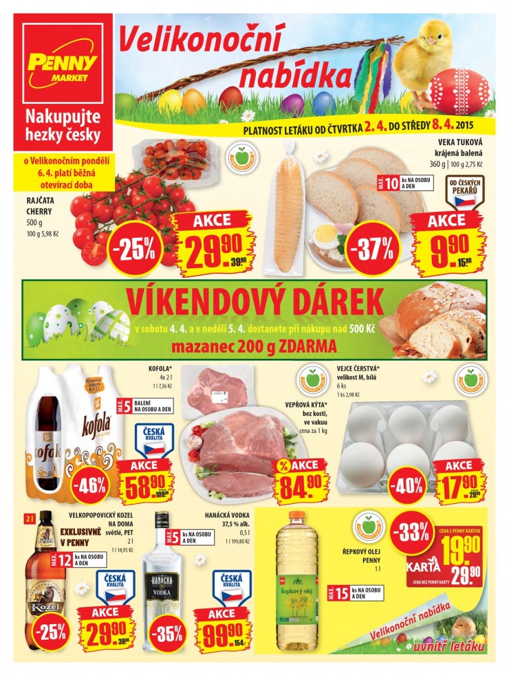 leták Penny Aktuální nabídka od 2.4.2015 strana 1 leták Penny Aktuální nabídka od 2.4.2015 strana 1