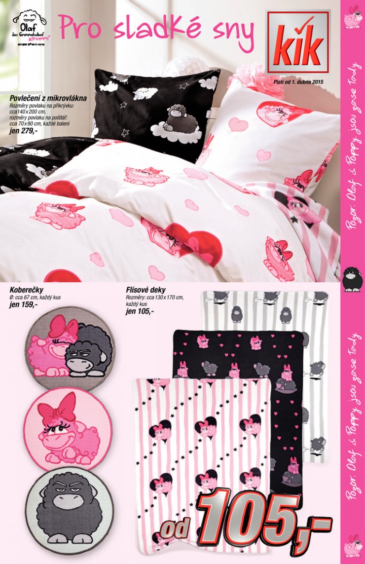 let�k Kik textil Prospekt od 1.4.2015 strana 1