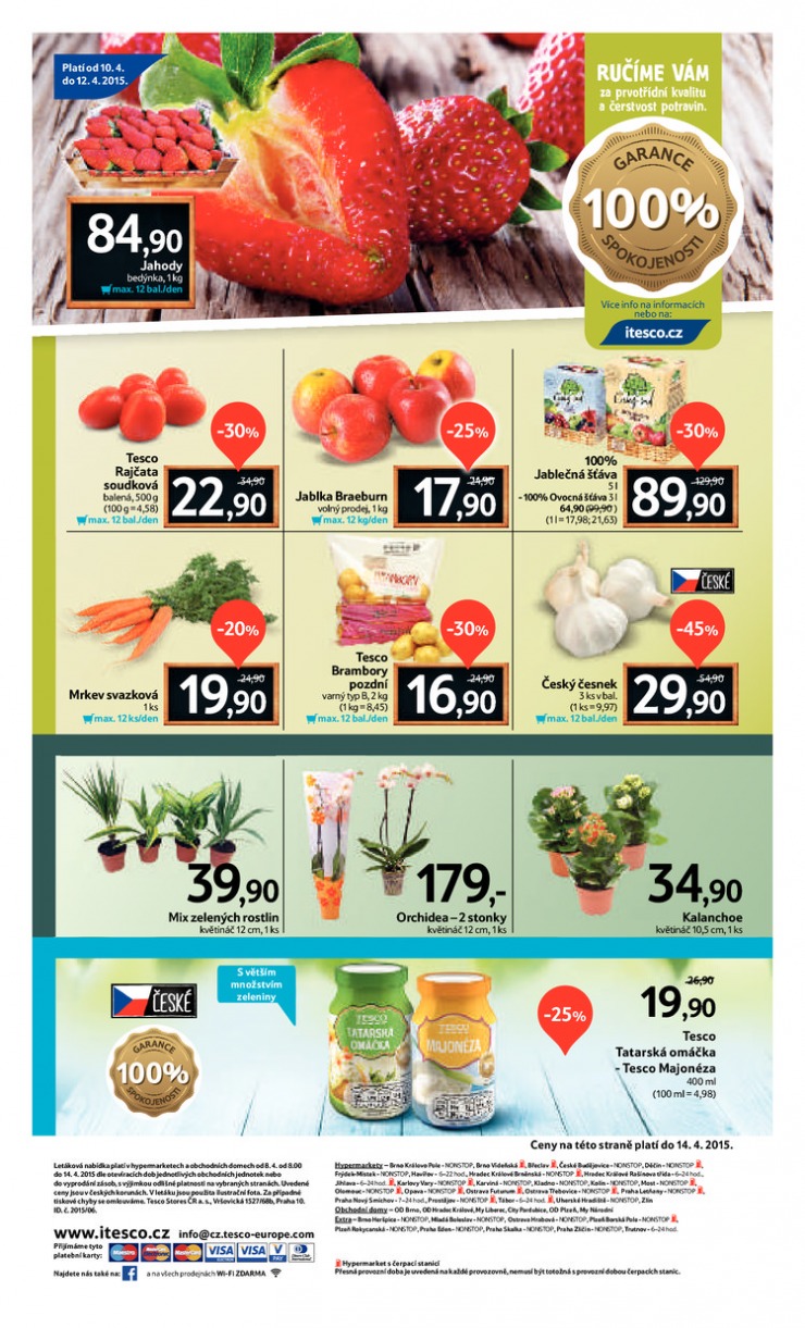 leták Tesco velké hypermarkety od 8.4.2015 strana 1 leták Tesco velké hypermarkety od 8.4.2015 strana 1
