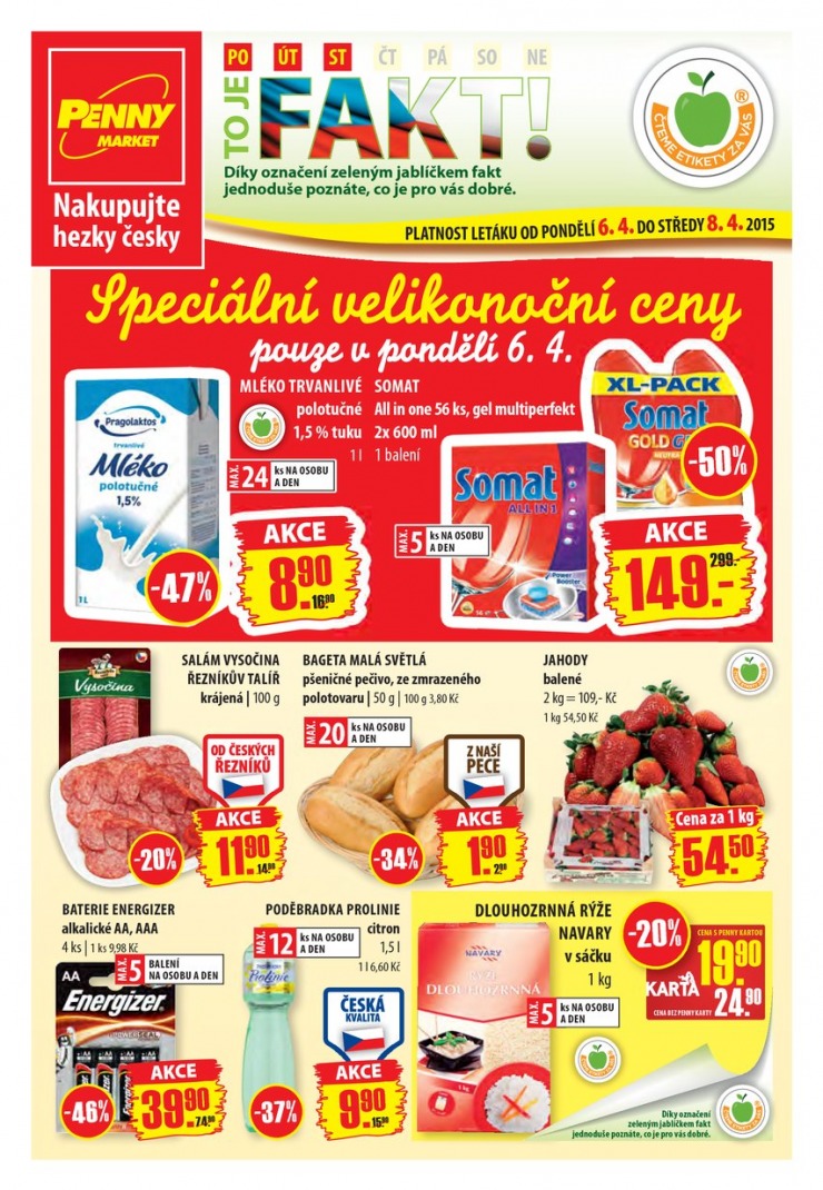 leták Penny Aktuální nabídka od 6.4.2015 strana 1 leták Penny Aktuální nabídka od 6.4.2015 strana 1