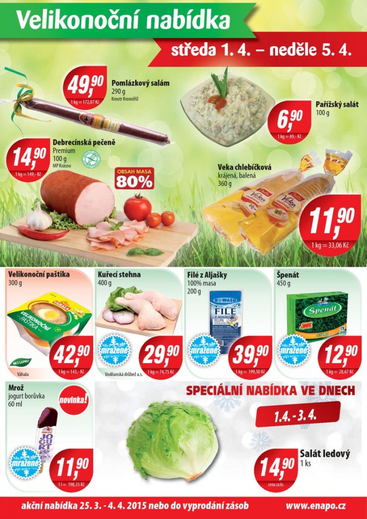 leták Enapo Akční leták od 8.4.2015 strana 1 leták Enapo Akční leták od 8.4.2015 strana 1