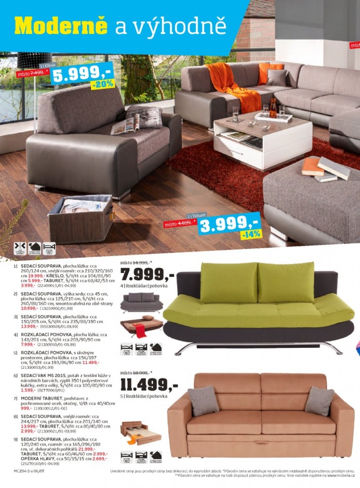 let�k Mobelix Aktu�ln� prospekt od 7.4.2015 strana 1