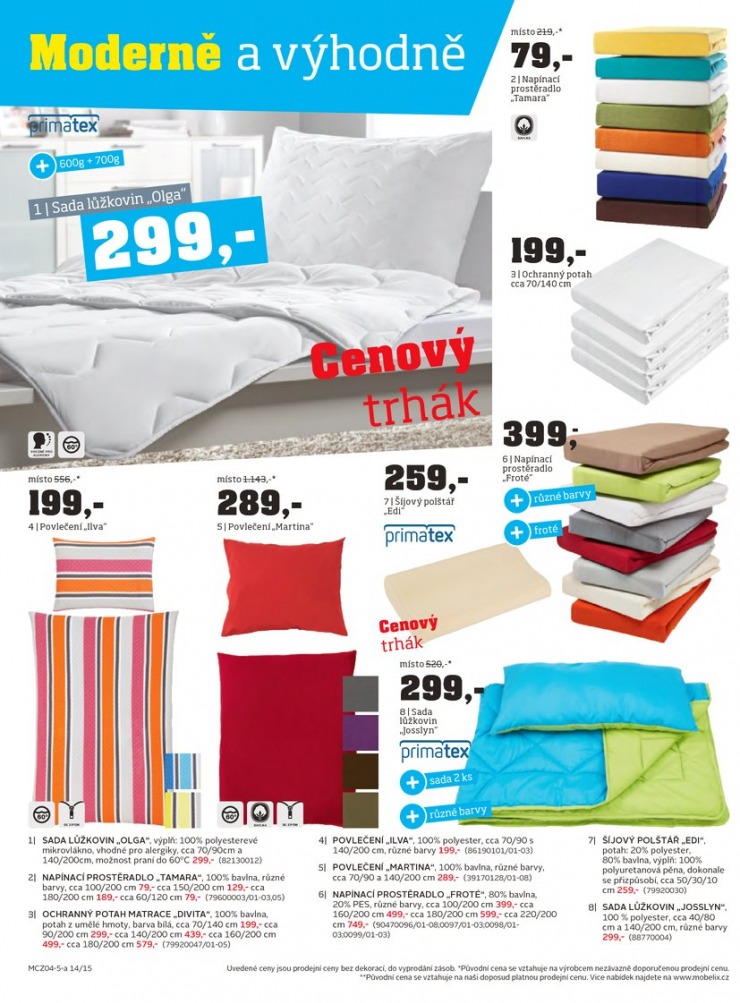 let�k Mobelix Aktu�ln� prospekt od 7.4.2015 strana 1