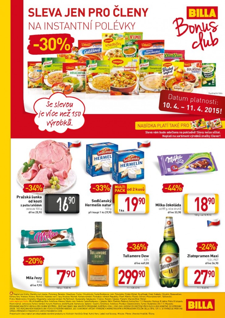 leták Billa velký od 8.4.2015 strana 1 leták Billa velký od 8.4.2015 strana 1
