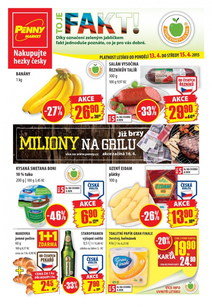leták Penny Aktuální nabídka od 13.4.2015 strana 1 leták Penny Aktuální nabídka od 13.4.2015 strana 1