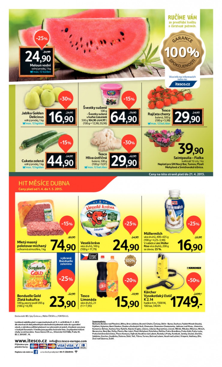 leták Tesco supermarkety od 15.4.2015 strana 1 leták Tesco supermarkety od 15.4.2015 strana 1
