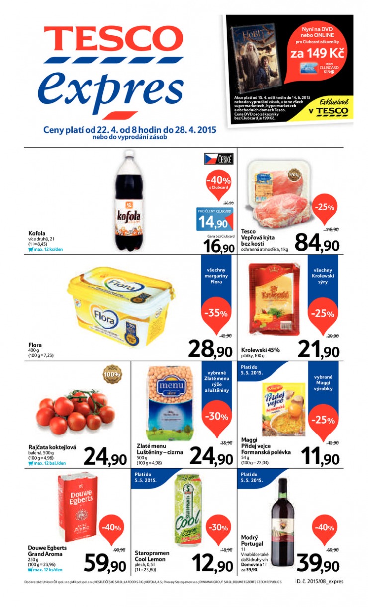 letk Tesco Expres obchody od 22.4.2015 strana 1