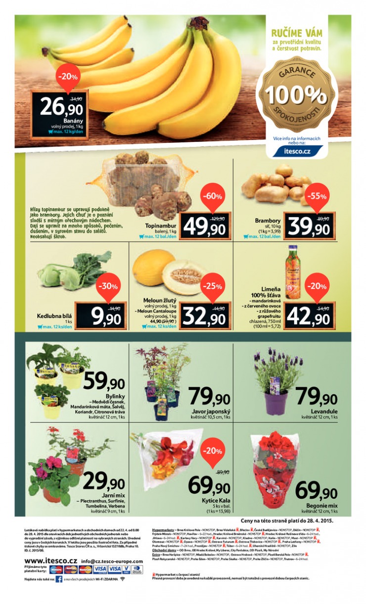 leták Tesco velké hypermarkety od 22.4.2015 strana 1 leták Tesco velké hypermarkety od 22.4.2015 strana 1
