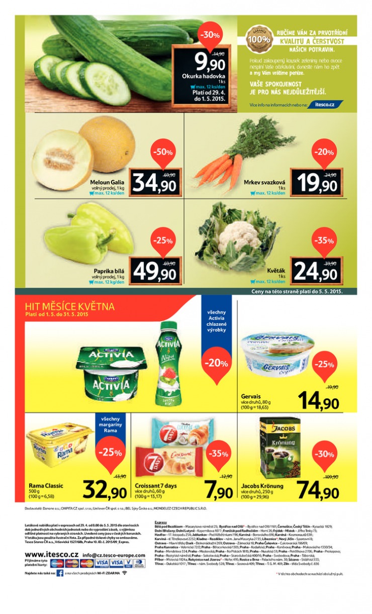 leták Tesco Expres obchody od 29.4.2015 strana 1 leták Tesco Expres obchody od 29.4.2015 strana 1