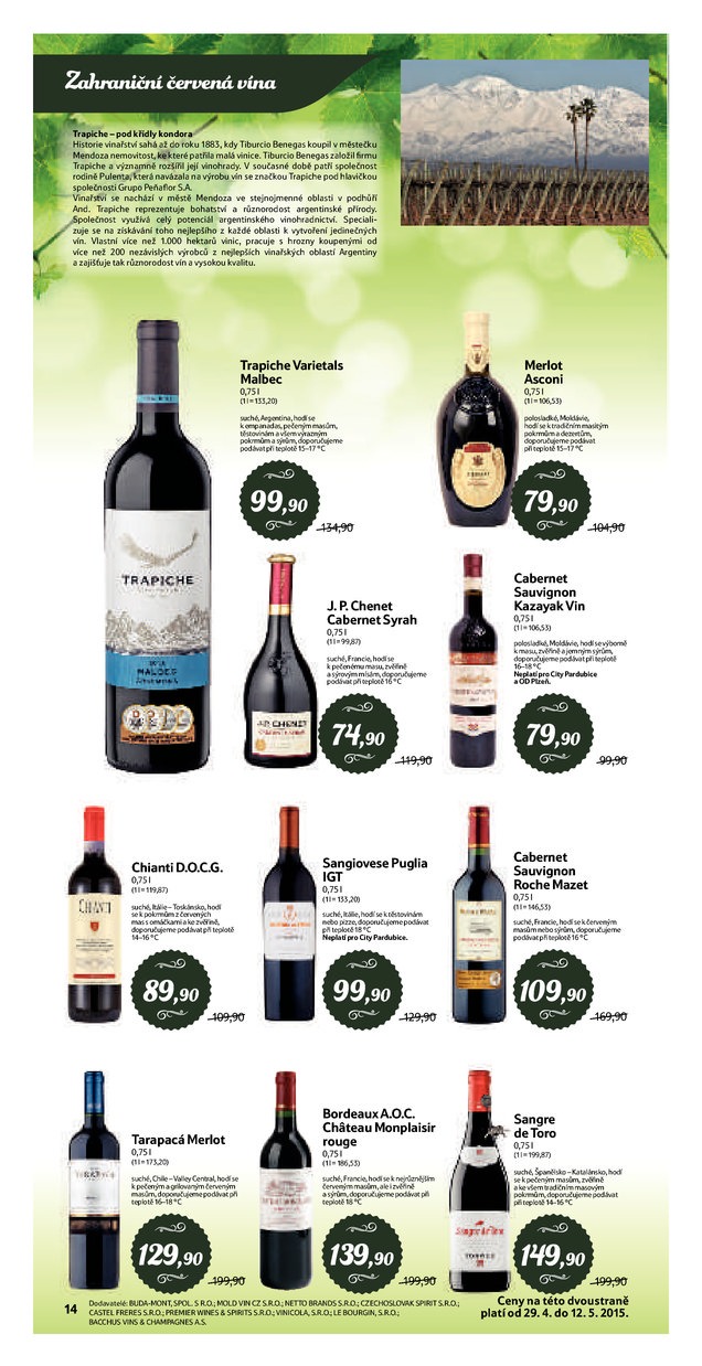 leták Tesco Víno od 29.4.2015 strana 1 leták Tesco Víno od 29.4.2015 strana 1