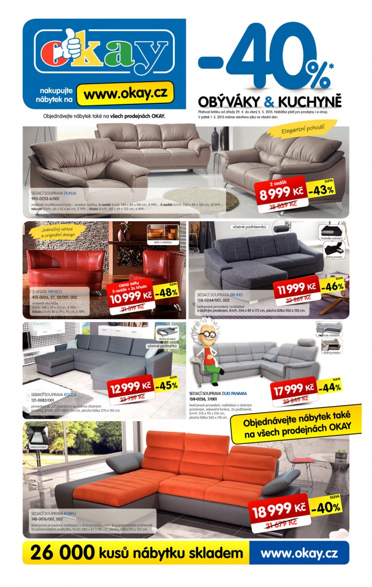 leták Okay Aktuální leták od 30.4.2015 strana 1 leták Okay Aktuální leták od 30.4.2015 strana 1